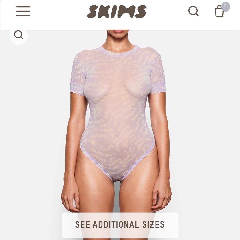 SKIMS SUMMER MESH T-SHIRT BODYSUIT - new with tags